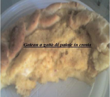 Gateau o gattò di patate in crosta