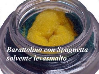 Barattolo con Spugnetta solvente levasmalto Barattolo con Spugnetta solvente levasmalto